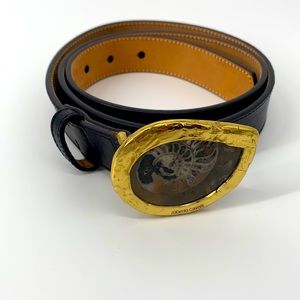 Roberto Cavalli Authentic Leather Black  belt